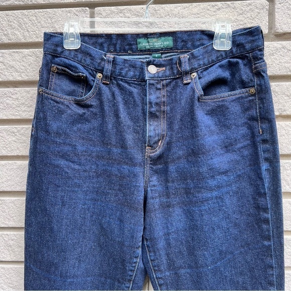 Lauren Ralph Lauren Dark Wash Boot Cut High Waist Jeans Sz8 - Picture 4 of 11